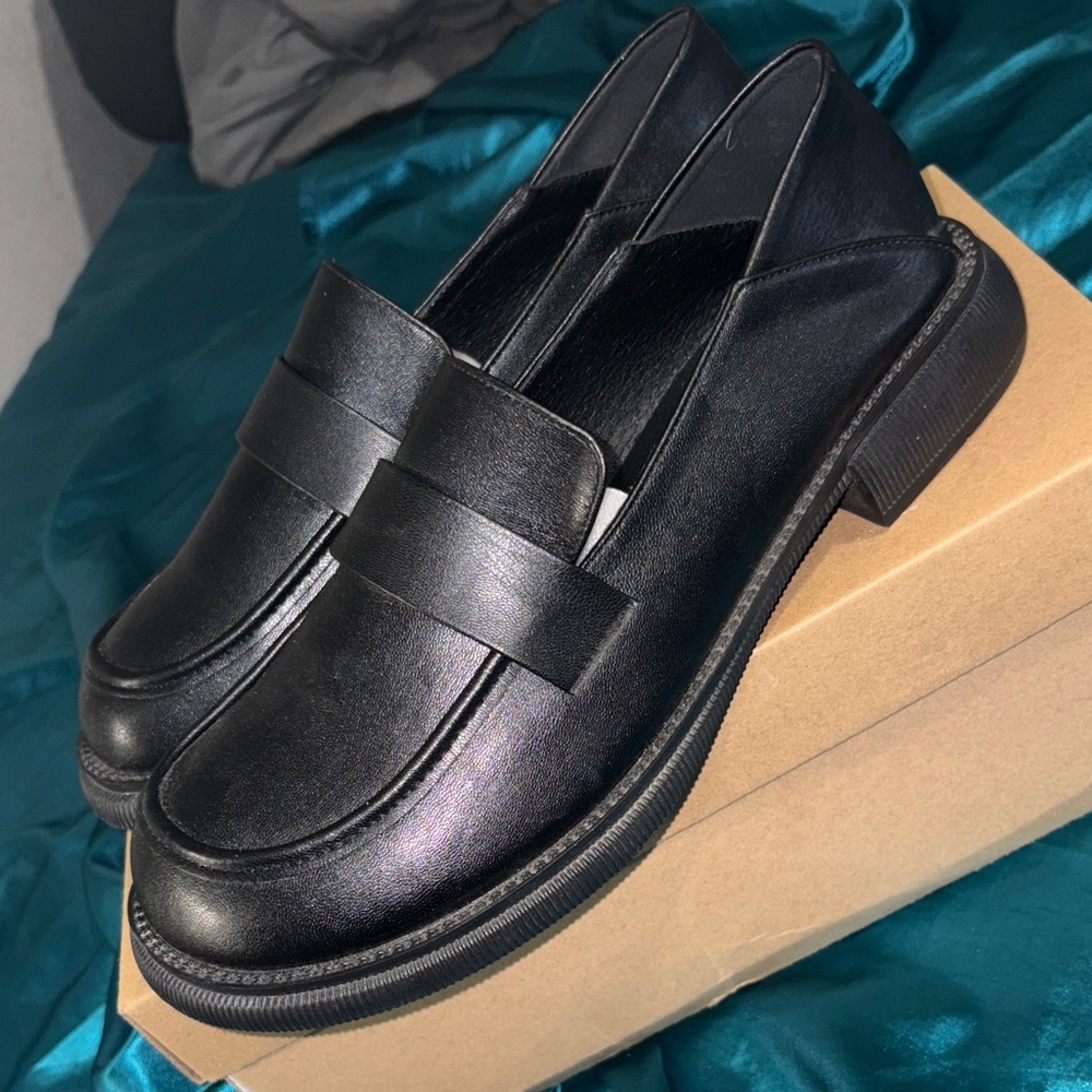 Black Leather Loafers